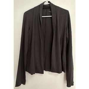 EILEEN FISHER Sweater XS Linen Cardigan Open Front Long Sleeve Gray